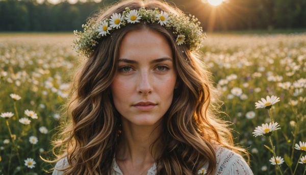 Coiffures avec fleurs pour un style bohème
