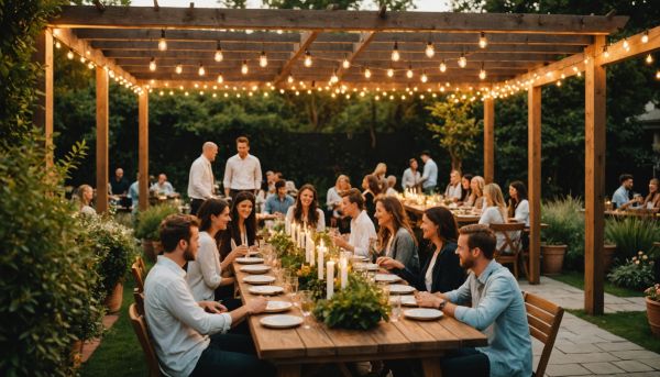 Espaces extérieurs pour une fête réussie ici