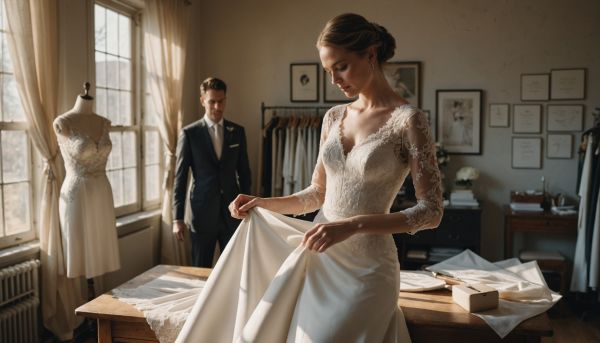Retouches robe et costume avant le mariage